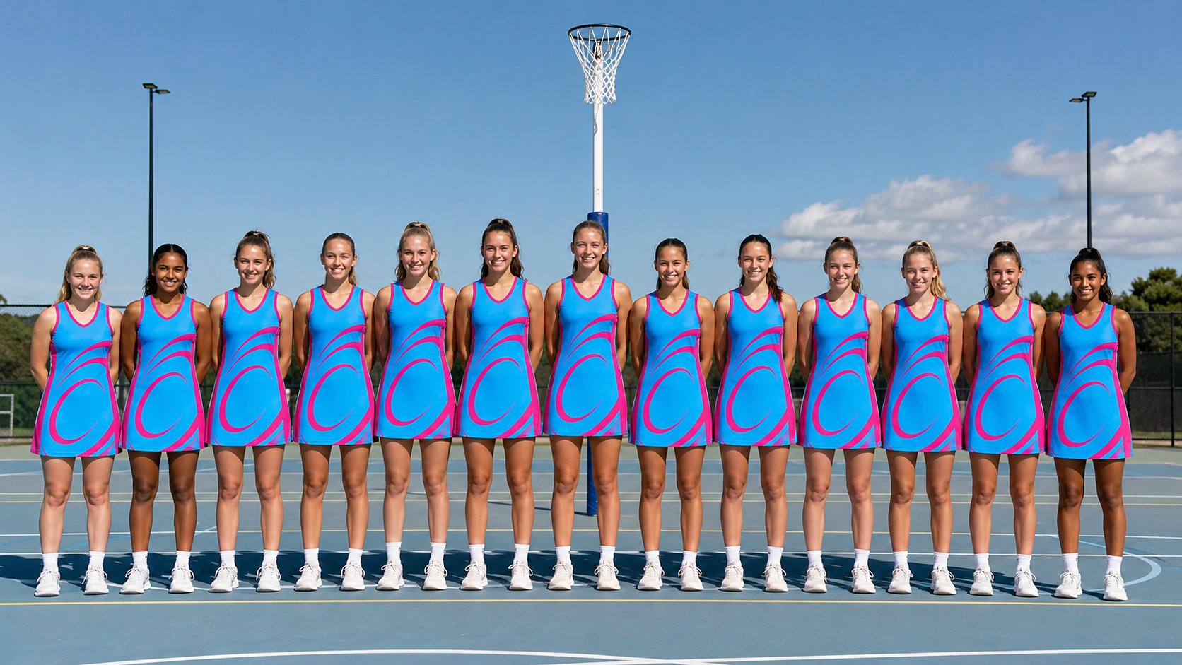Custom netball team uniforms