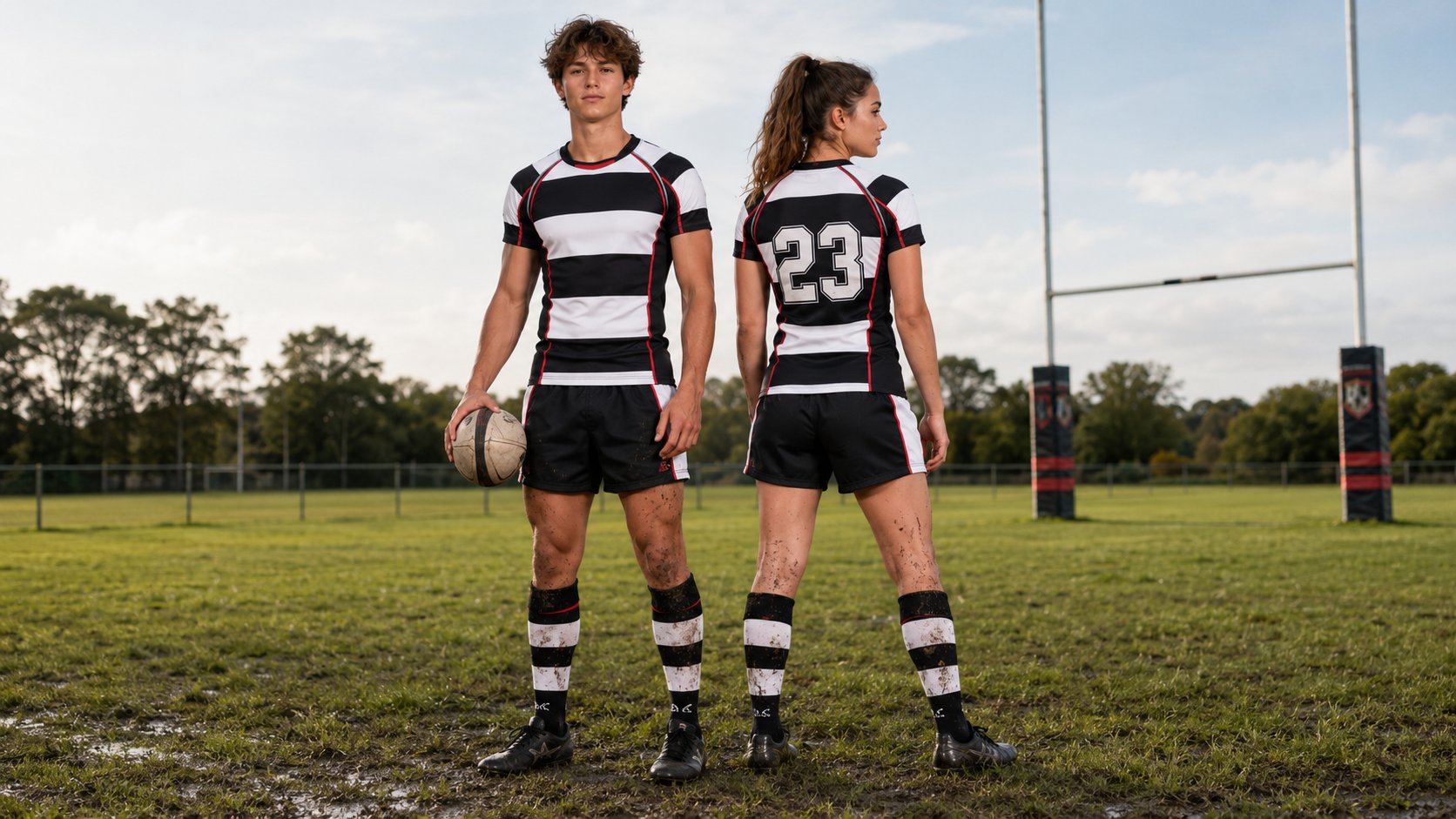 Custom rugby on-field uniforms